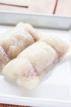 Bunch of mush with banana filling, Thai traditional dessert