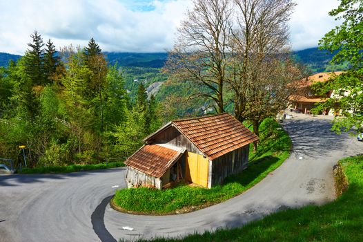 Swiss chalet near Reichenbach in Switzerland