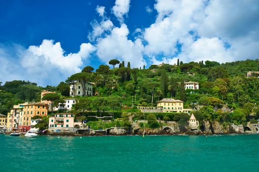 Portofino village on Ligurian coast in Italy