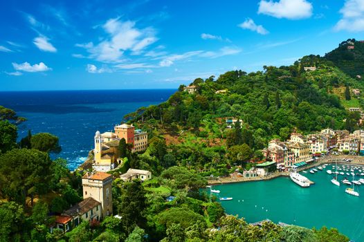 Portofino village on Ligurian coast in Italy
