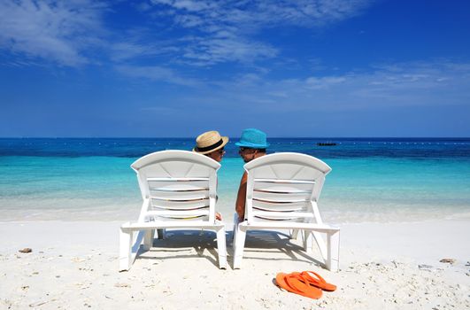 Couple on a tropical beach