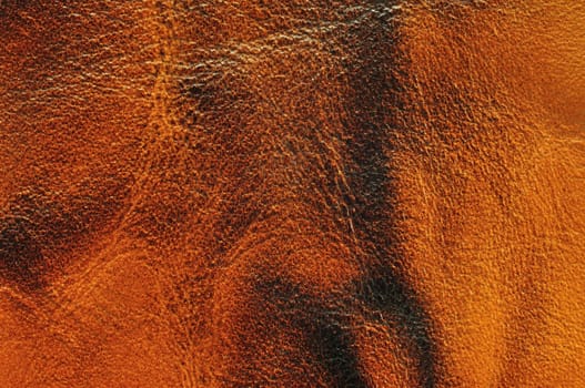 Close up texture of Brown and black cow leather for use as Background