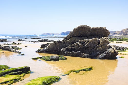 Natural rocks at the beach in Portugal