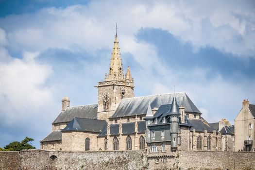 Church named "Notre-Dame du cap Lihou" in the town Granville in Haute Normandy,  France