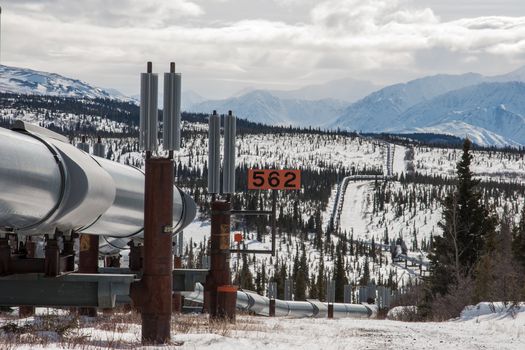 The Trans-Alaska Pipeline System in Interior, Alaska