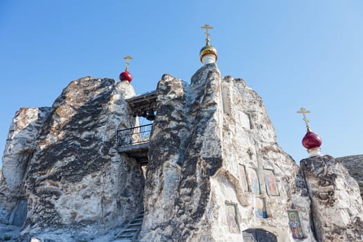 Belltower of a cave monastery in Kostomarovo, Russia