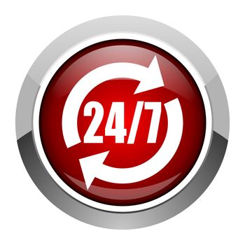 24/7 service icon