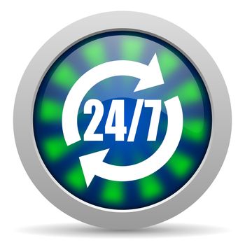 24/7 service icon