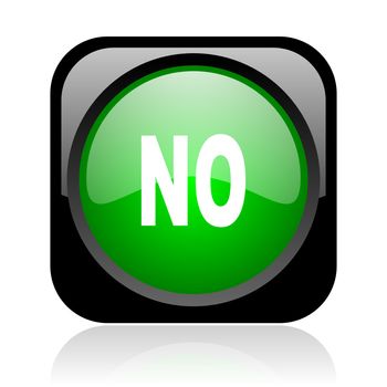 no black and green square web glossy icon