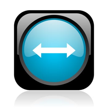 arrows black and blue square web glossy icon