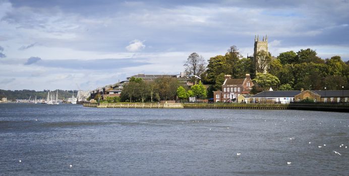 View of Medway river front from Chatham