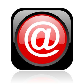 at black and red square web glossy icon