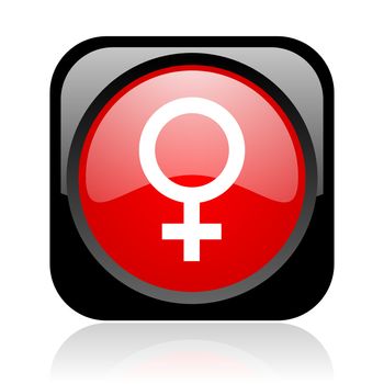 sex black and red square web glossy icon