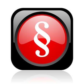 paragraph black and red square web glossy icon