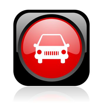 car black and red square web glossy icon