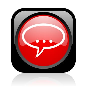 forum black and red square web glossy icon