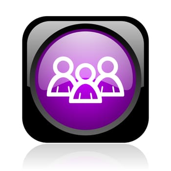 forum black and violet square web glossy icon