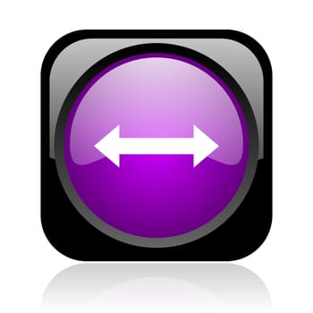 arrows black and violet square web glossy icon