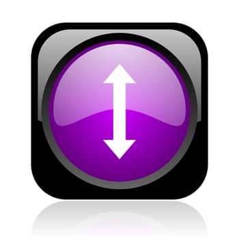 arrows black and violet square web glossy icon