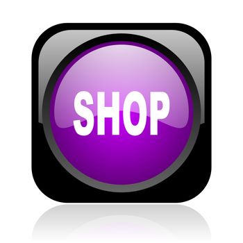 shop black and violet square web glossy icon