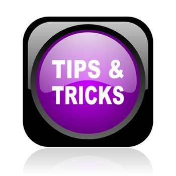 tips black and violet square web glossy icon