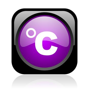 celsius black and violet square web glossy icon