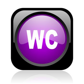 wc black and violet square web glossy icon