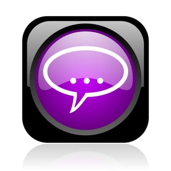 forum black and violet square web glossy icon