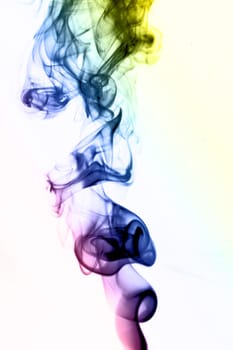 color smoke in white background