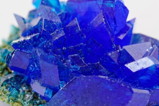 macro photo about crystals of blue vitriol - Copper sulfate