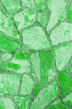 Background of a large stone wall texture (green)
