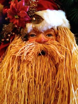 Santa with Straw Beard