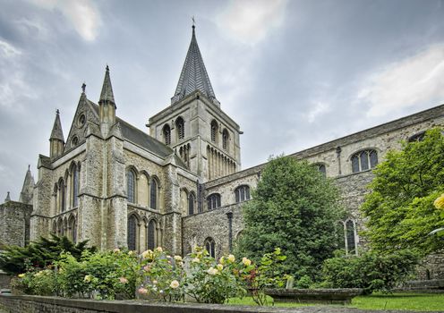 Rochester cathedral from the back of the building