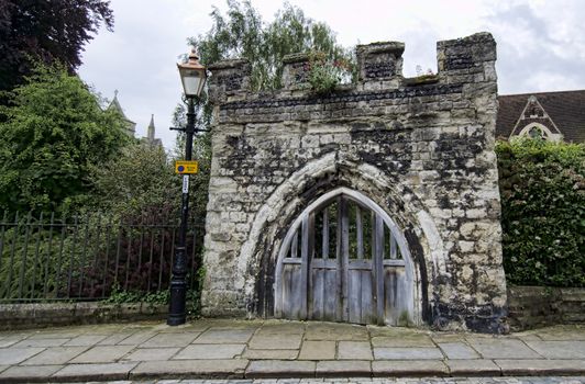 Gate leading to the gardens of Rochester Cathedral