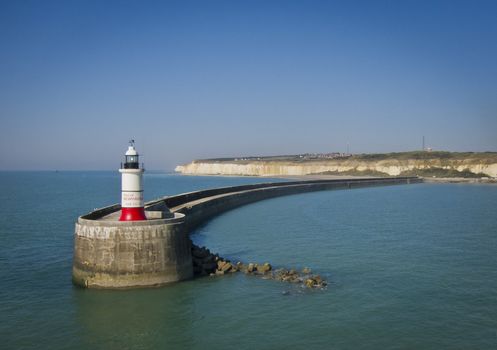 Newhaven lighthouse on the Sussex coast