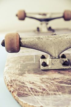 close up image of skateboard