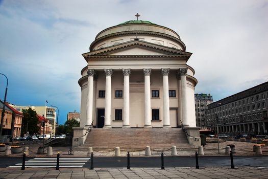 Three Crosses Square in Warsaw, Poland. Called Plac Trzech Krzyzy
