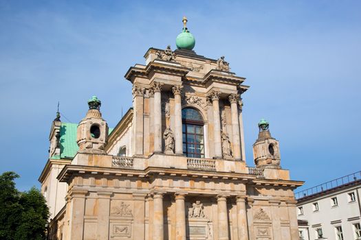 Front view of the Carmelite Church, Warsaw