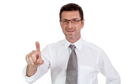 adult smiling businessman isolated on white background
