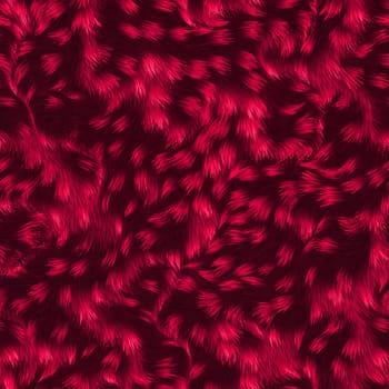 Red fur material textured. Christmas background