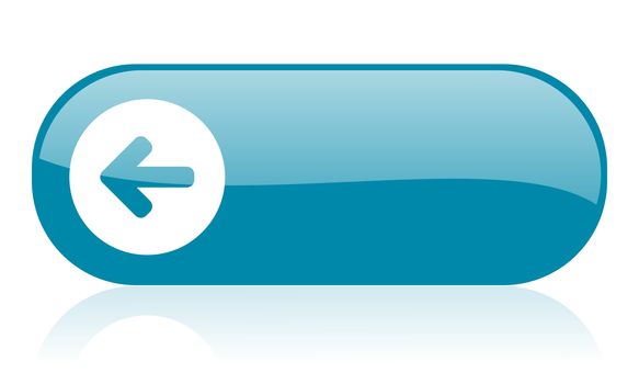 arrow left blue web glossy icon