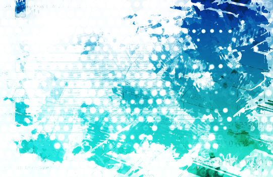 Technology Grunge Background with a White Main