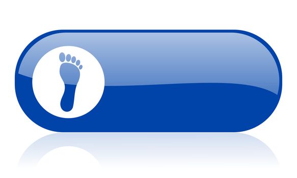 footprint blue web glossy icon