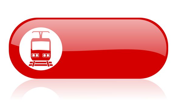 train red web glossy icon