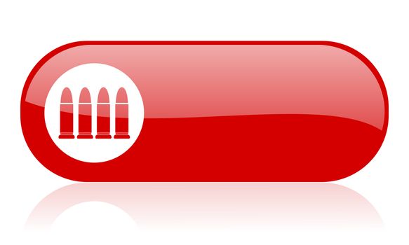 ammunition red web glossy icon