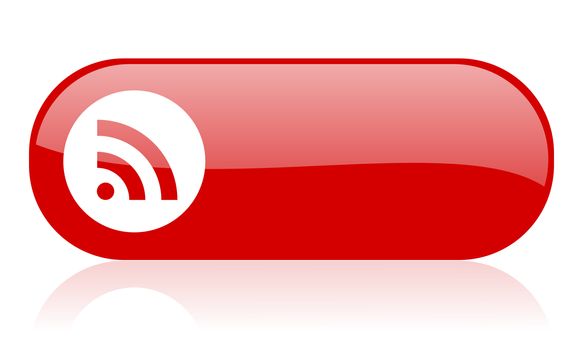 rss red web glossy icon