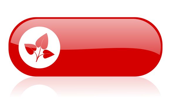 eco red web glossy icon