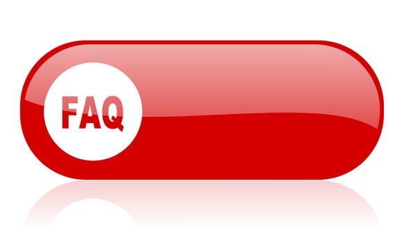 faq red web glossy icon