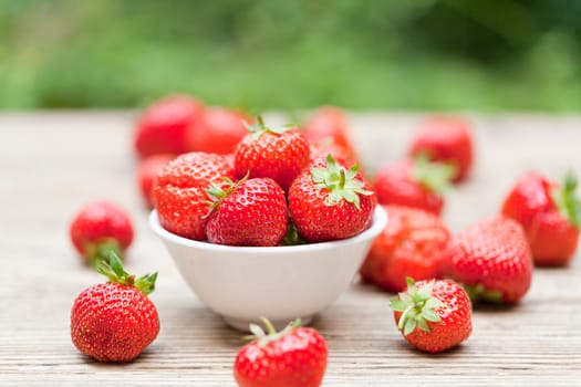 fresh tasty sweet strawberries macro closeup garden outdoor summer