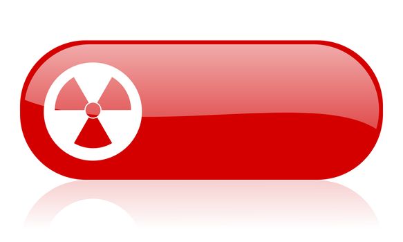 radiation red web glossy icon